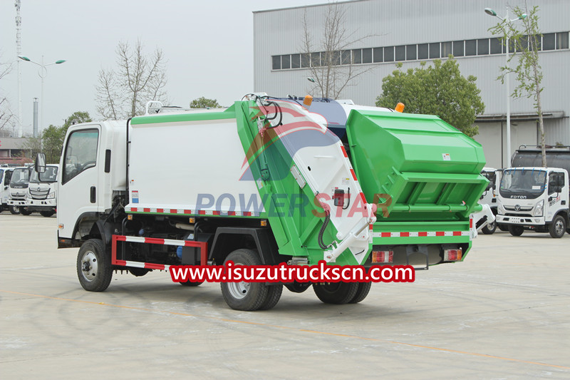 Isuzu NKR truck trash compactor truck for sale