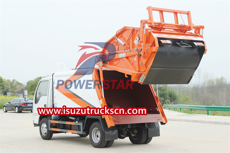 Isuzu non cdl rear load garbage truck for sale