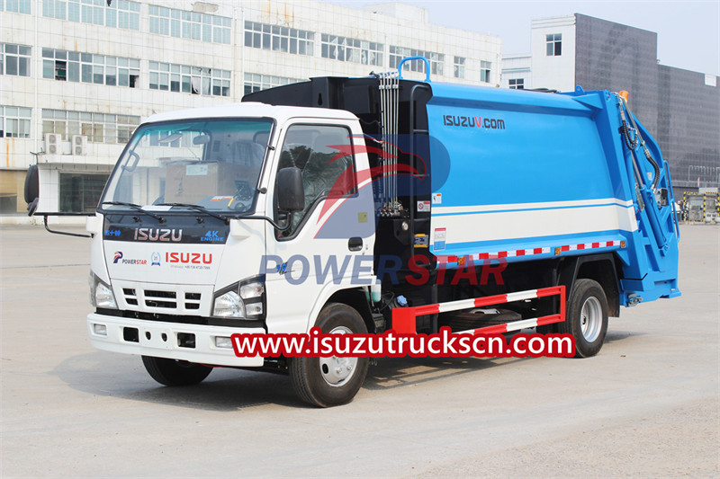 Customized ISUZU NKR rear loading garbage truck