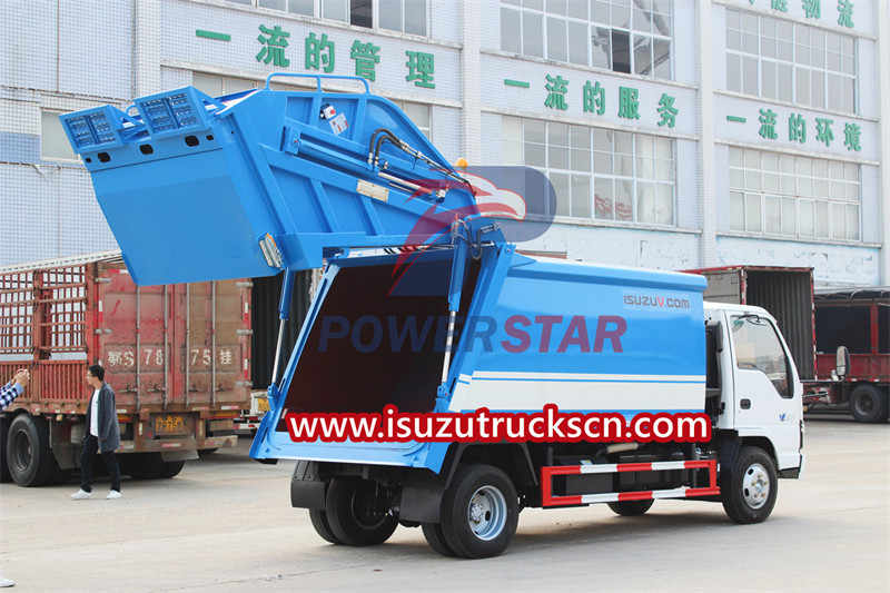 Customized ISUZU NKR rear loading garbage truck
