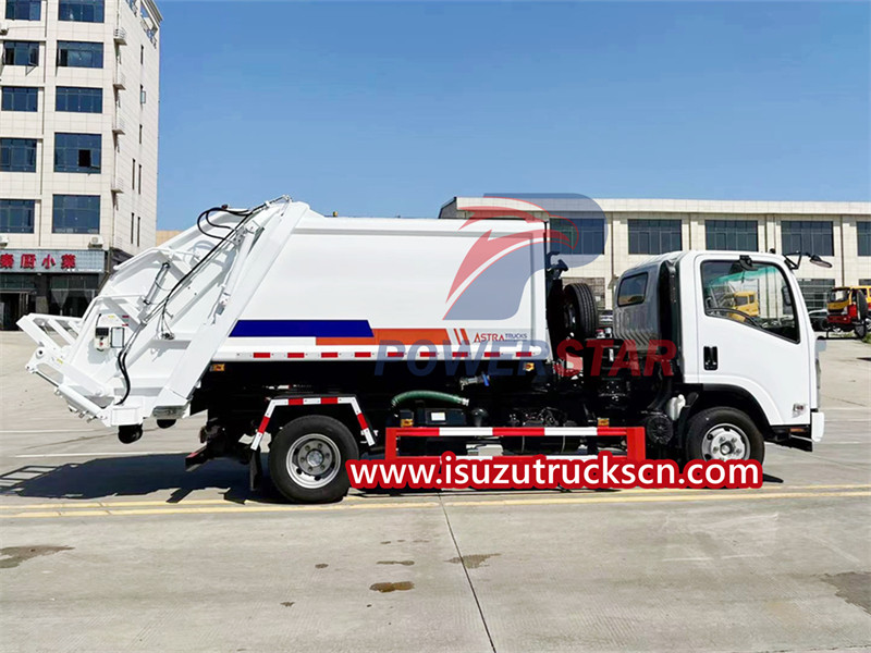 ISUZU rear loading trash truck for sale