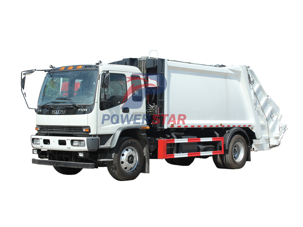 Official Isuzu FVR Hydraulic Refuse Compactor truck for sale