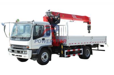 FTR ISUZU Flatbed Truck Mounted UNIC V1200 Cranes