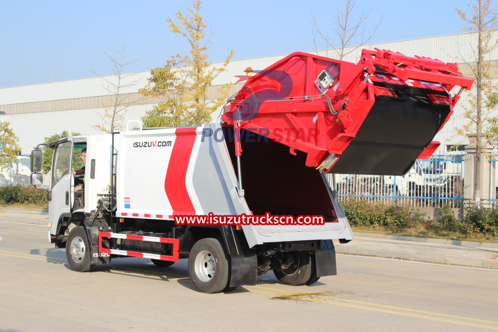 Moldova New Isuzu Rear loader garbage truck