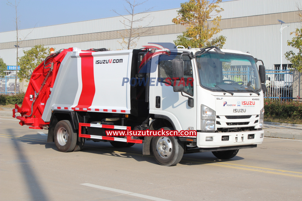 Moldova New Isuzu Rear loader garbage truck