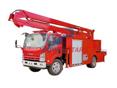 Isuzu NPR fire tender mounted 16m aerial platform bucket truck