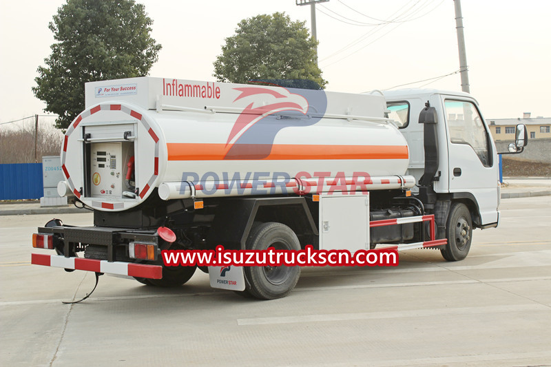 Isuzu NKR 3CBM mini mobile fuel bowser tanker truck
