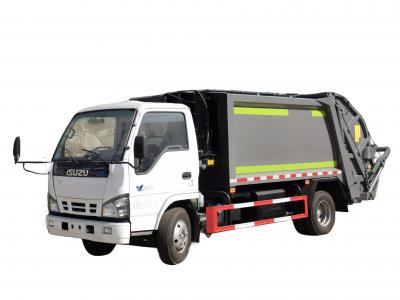 Japan Rear Load Garbage Trucks Isuzu Hydraulic Garbage Compactor Trucks