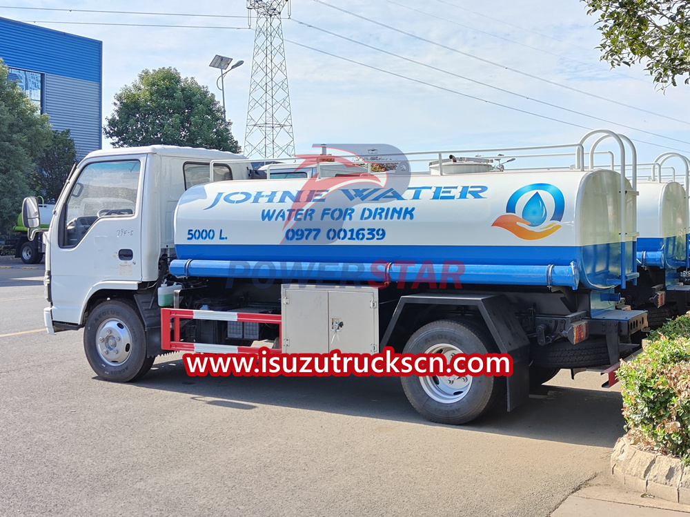 Isuzu drinking water bowser trucks for hire near me