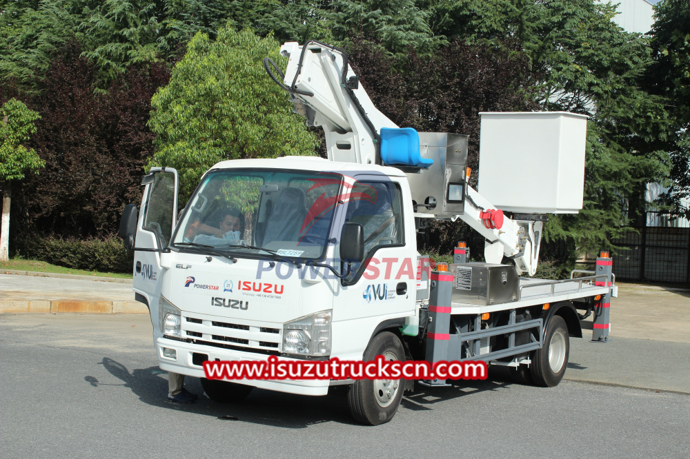 Isuzu chassis Telescopic Boom Bucket Truck