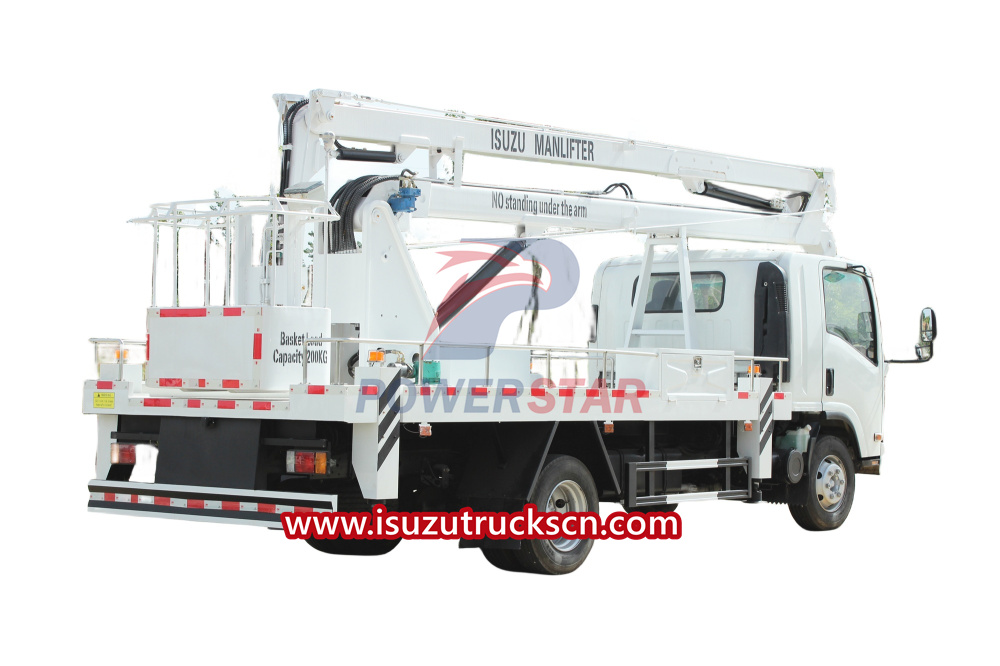 Insulated Folding Arm Aerial Manlift Truck Isuzu with wireless remote control