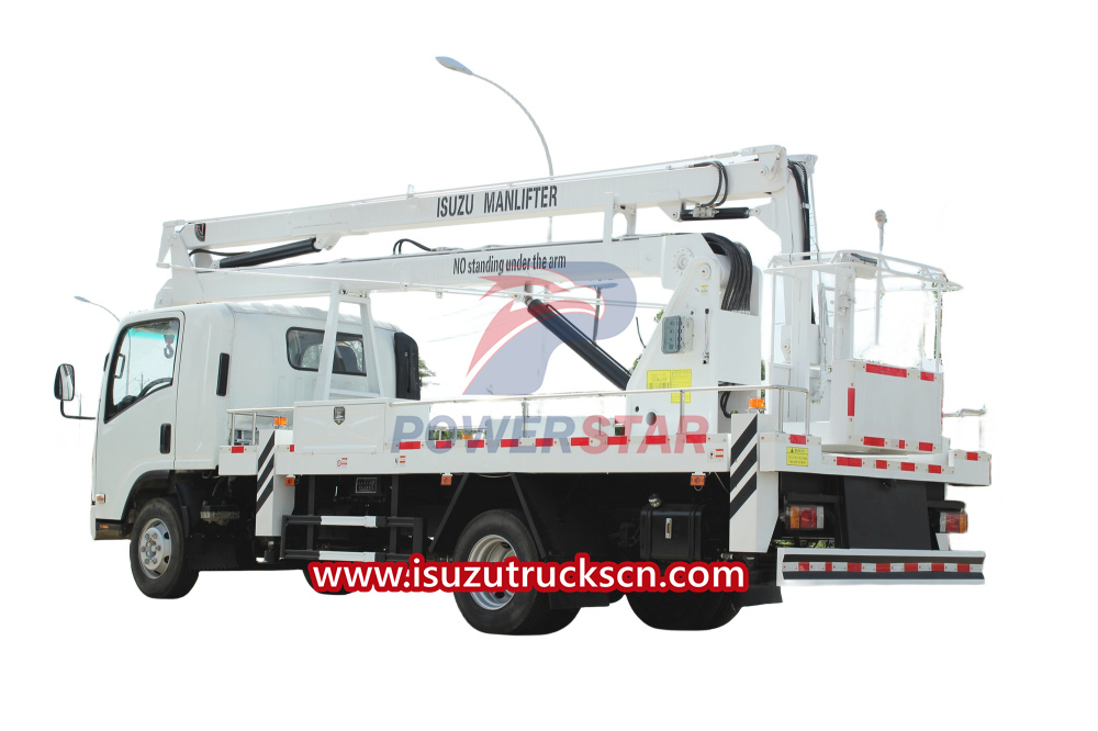 Insulated Folding Arm Aerial Manlift Truck Isuzu with wireless remote control