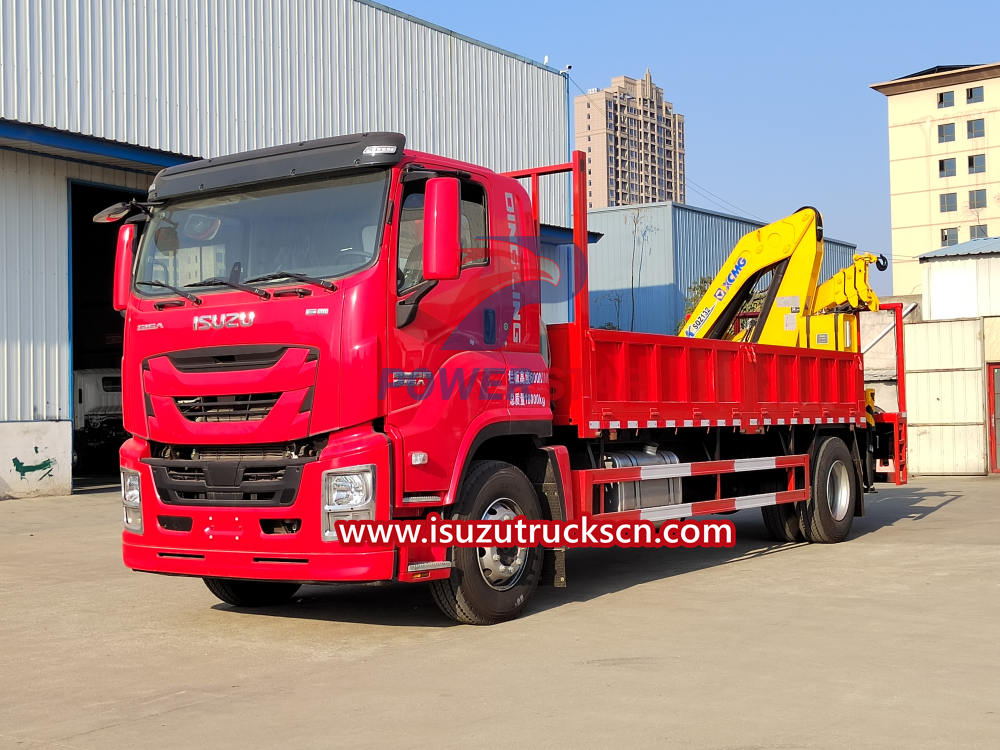 Philippines 6.3TON Isuzu Giga folded boom crane cargo trucks