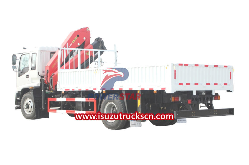 Isuzu self loader palfinger crane boom truck