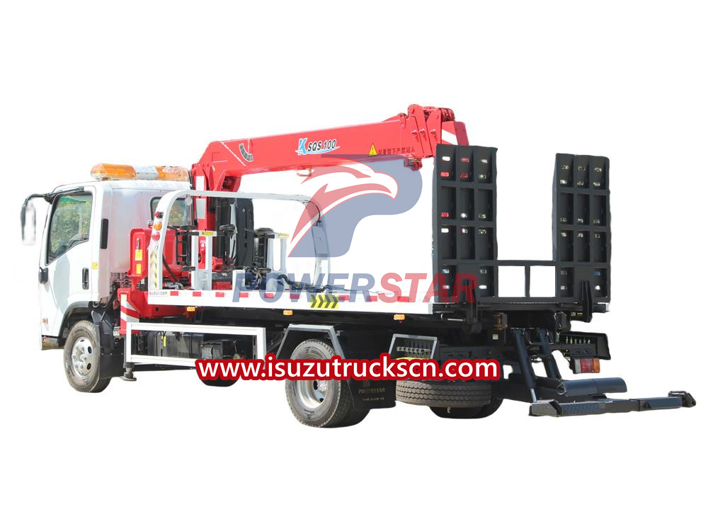 ISUZU recovery truck mounted boom crane export Grenada