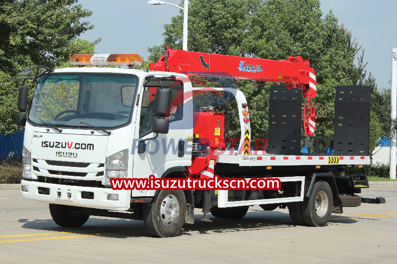 ISUZU recovery truck mounted boom crane export Grenada