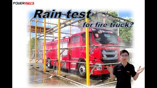 اختبار المطر لشاحنات إطفاء الحريق إيسوزو جيجا / إنقاذ المياه