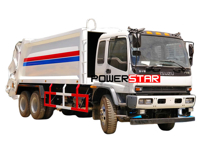 نظام PLC التلقائي لشاحنة القمامة الضاغطة Isuzu 25 cbm FVZ