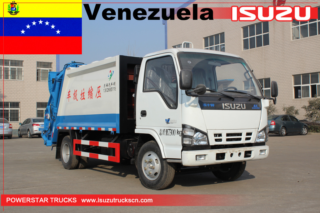 فينزويلا القمامة شاحنة الضاغطة ايسوزو 6000l