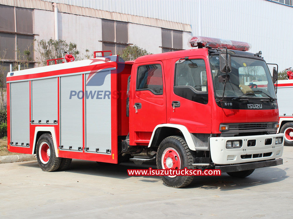 أداء مضخة الحريق والقدرة على التكيف لشاحنات إطفاء ايسوزو
    