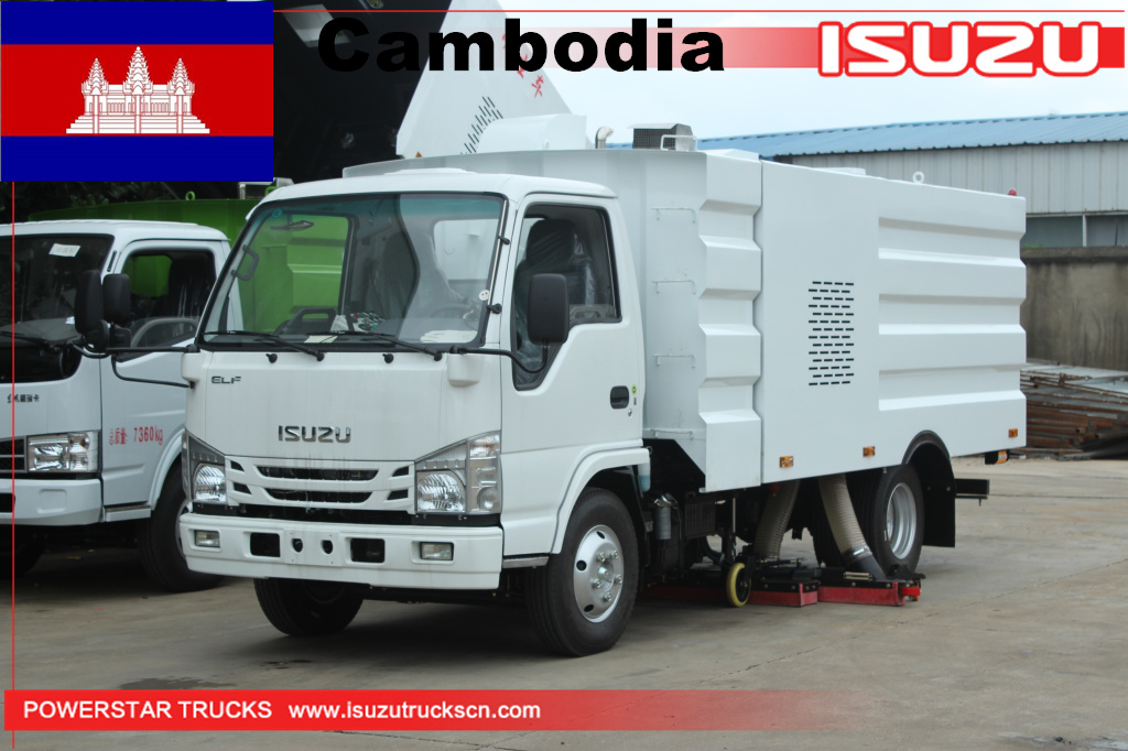 كمبوديا - 1 وحدة شاحنة كاسحة فراغ ايسوزو
