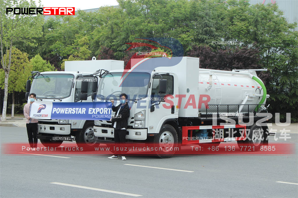 شاحنة شفط فراغ ISUZU 6000L مع إيطاليا MORO PM70A مضخة تصدير الفلبين
