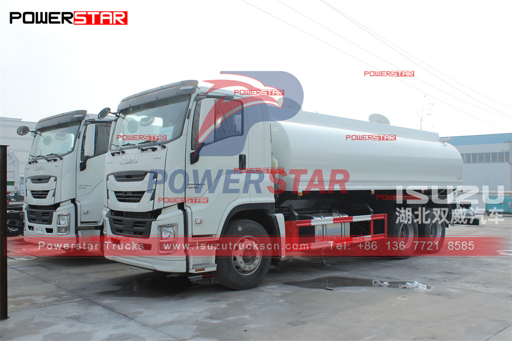 ISUZU GIGA 20cbm Water Bowser Water Sprinkler شاحنات صهريج تصدير سوريا
