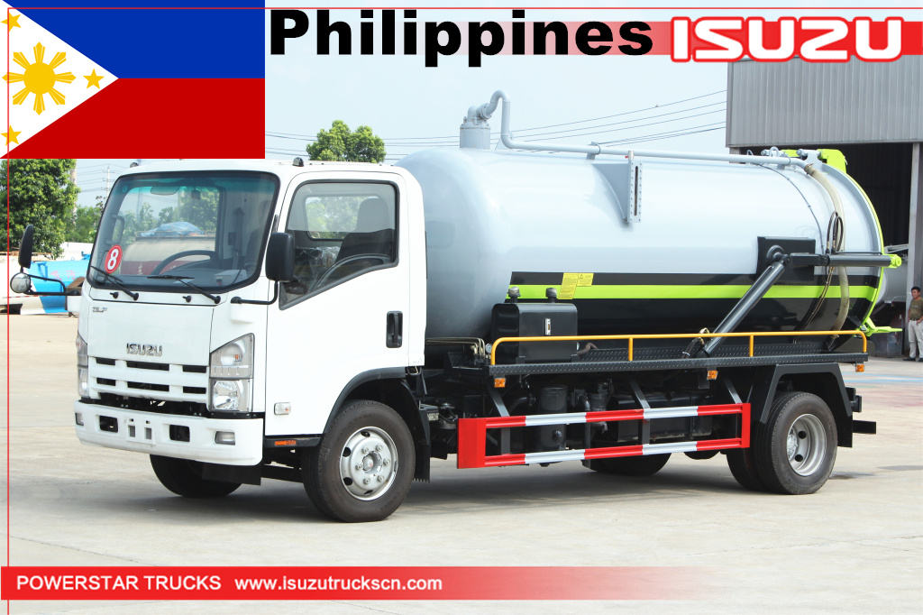 الفلبين - 3 وحدات ايسوزو NPR شاحنة شفط مياه الصرف الصحي فراغ
