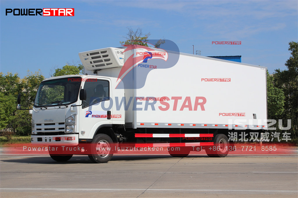 شاحنة التبريد المبردة ISUZU 10tons مع تصدير جسم الشاحنة 7m إلى ميانمار
