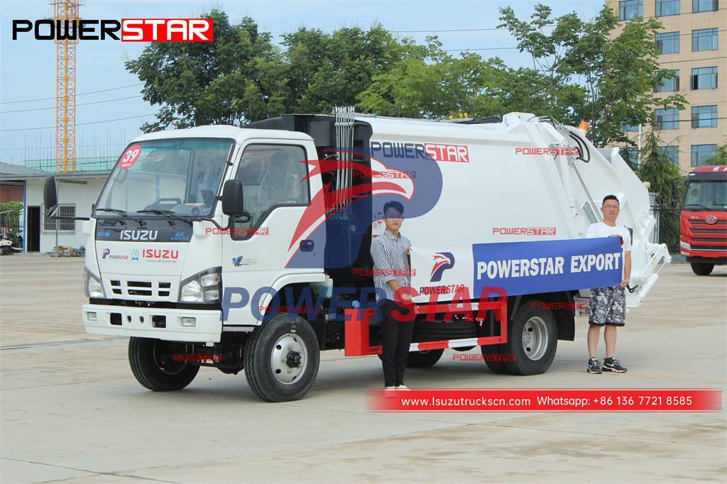 الفلبين - ISUZU 600P 4 × 4 AWD 6CBM شاحنة ضاغطة القمامة تم تصديرها إلى الفلبين
