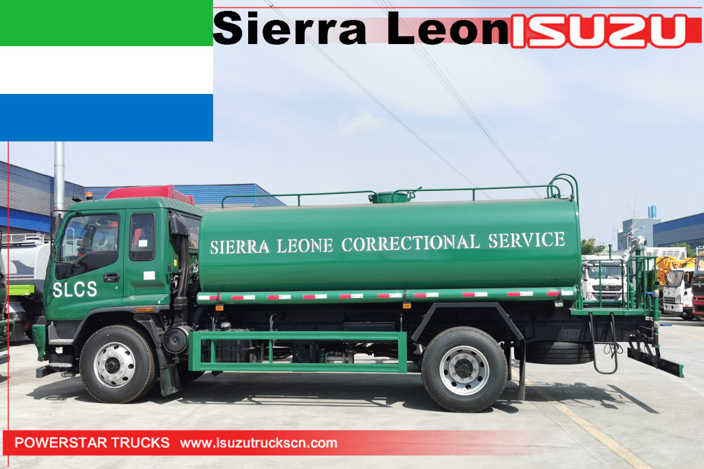 سيراليون - وحدة واحدة من شاحنات صهاريج المياه ISUZU FVR
