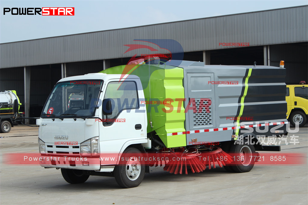 ISUZU 5cbm Road Sweeper Truck تصدير دليل التشغيل إلى دبي
