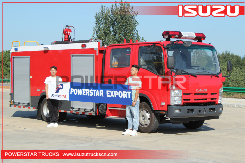 Powerstar Isuzu Nqr 700p 4 * 2 4HK1-TC51 190HP Foam Fire Truck