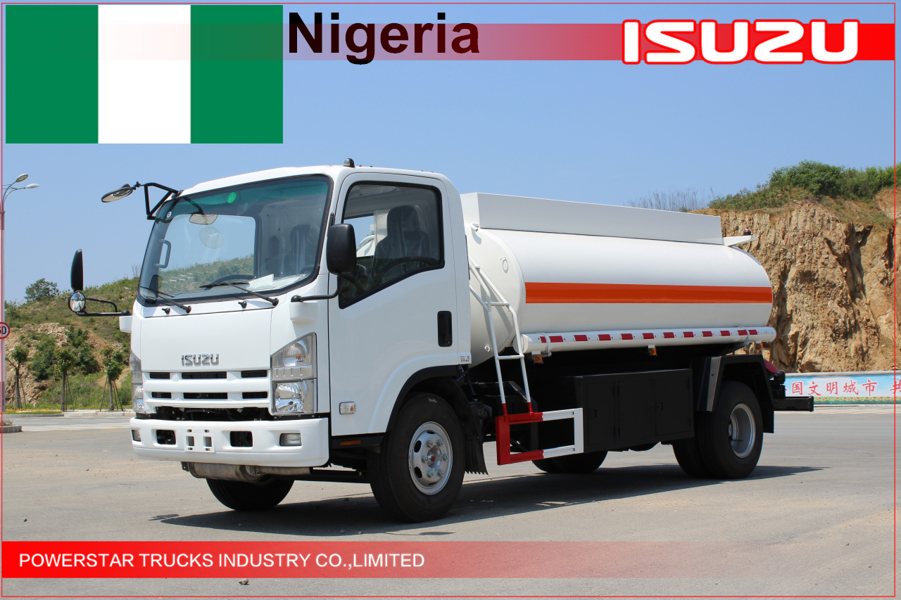 8000l ايسوزو شاحنة الوقود العربة إلى نيجيريا