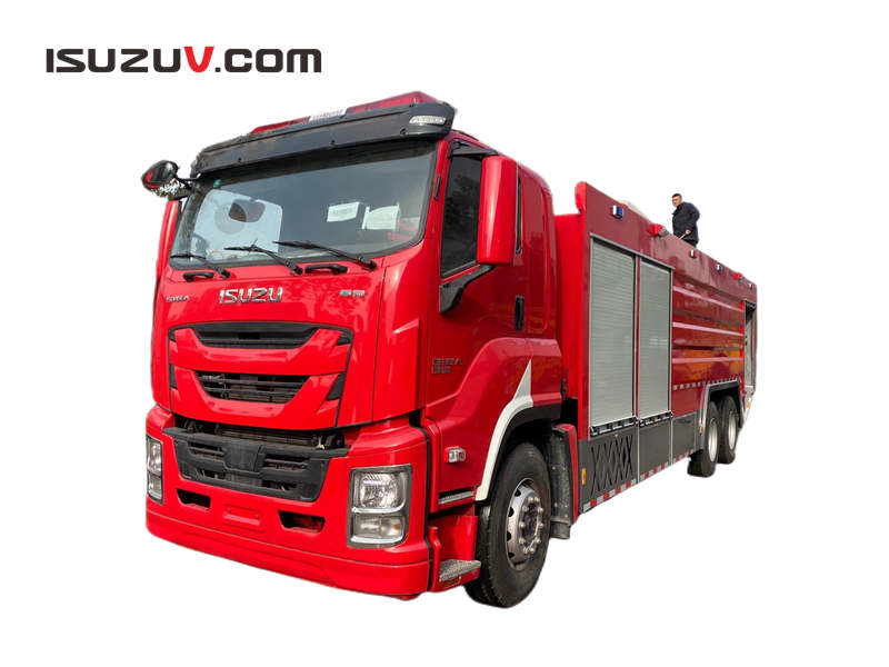 تعليمات تشغيل نظام المسحوق الجاف لشاحنة مكافحة الحرائق Isuzu FVZ