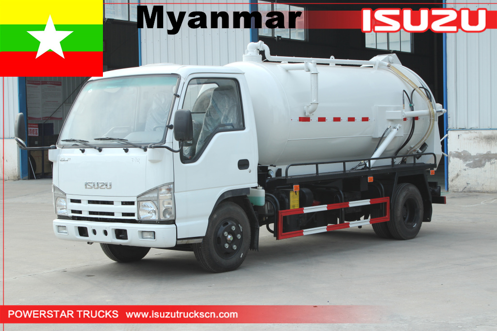 ميانمار - شاحنة فراغ ايسوزو مياه الصرف الصحي
